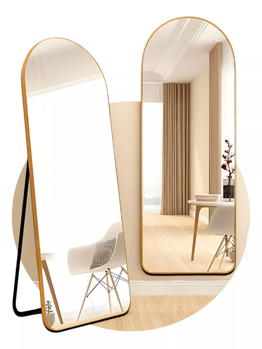 Espelho Pinterest Grande com Suporte e Moldura Dourada - (Promoção de Junho)