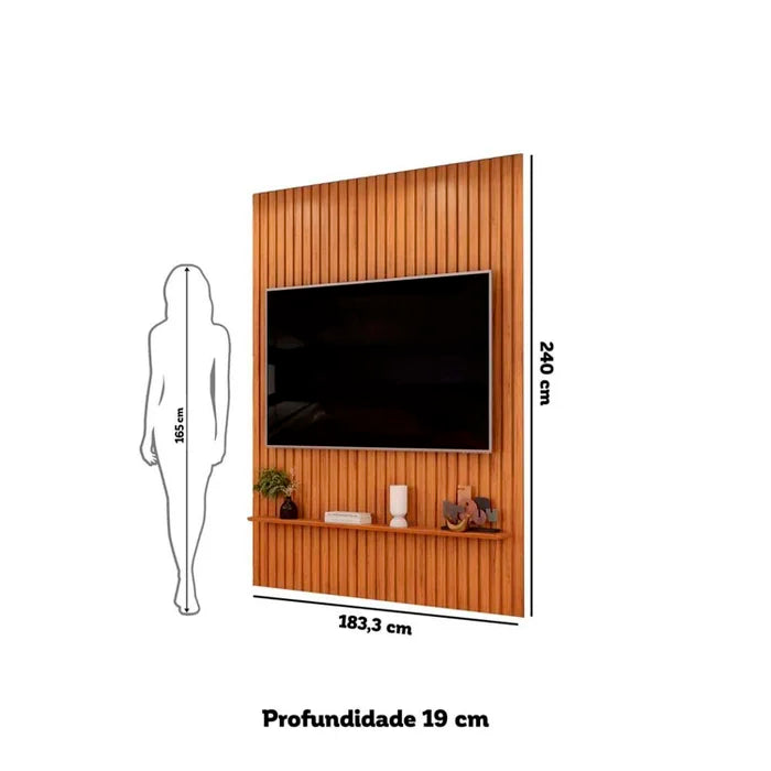 Painel para TV até 65 Polegadas Ripado 240x183cm