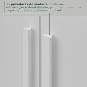 Guarda-roupa Casal 4 Portas 2 Gavetas França Branco