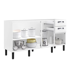 Balcão Cozinha em Aço 4 Portas 2 Gavetas 160cm sem Tampo New Premium Itatiaia