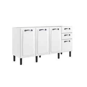 Balcão Cozinha em Aço 4 Portas 2 Gavetas 160cm sem Tampo New Premium Itatiaia